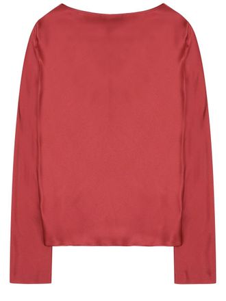 Alberta Ferretti Silk-Blend Acetate Blouse - Pink