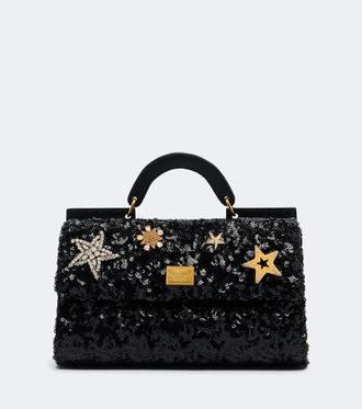 Dolce & Gabbana Bolso Sicily Mini con lentejuelas
