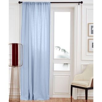 Solino Home Linen Curtain with Light Filtering Rod Pocket for Living Room, Bedroom in Sky Blue at Nordstrom, Size Xx-Large