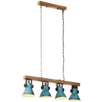 vidaXL L&aacute;mpara De Techo Azul Desgastado 25 W E27 90x24x111 Cm Vidaxl