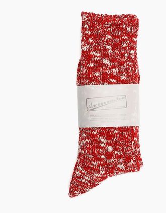 Anonymous Ism Mens Anonymous Ism Classic Slub Crew Mens Red Socks - Size: 9.5/13/12.5/12/11.5/11/9/16/15.5/15/14.5/14/13.5/10.5/10