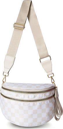 Generic Nuvore Crossbody Bag, Nuvore ComfortBag, Spacious Stylish Checkered Bum Bag, Checkered Crossbody Bag for Women (G)