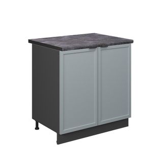 Vicco Armario Bajo Para Fregadero Fame-line, Azul Claro-gris, 80 Cm, Et Antracita Vicco
