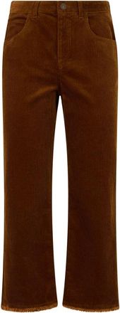 Isabel Marant Wijde broek - Dames - Straight fit broeken - Oranje - 2XS - Katoen - Broeken