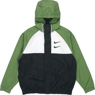 Nike Sportswear Swoosh Windproof Sports Woven Jacket Asia Sizing Green DD1089-010