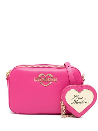 Love Moschino logo-plaque crossbody bag - women - Polyurethane - OS - Pink