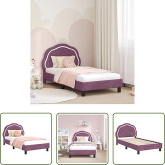 vidaXL Struttura letto - Struttura letto bambini con testata Viola 80 x 160 cm Velluto