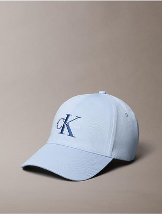 Calvin Klein Mens Embroidered Monologo Baseball Cap - Blue