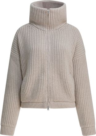 Herno Virgin Wool Cardigan Knitwear Beige