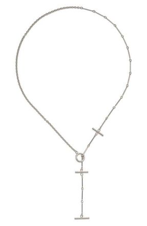 LADY GREY Triplet Toggle Y-Necklace in Silver at Nordstrom