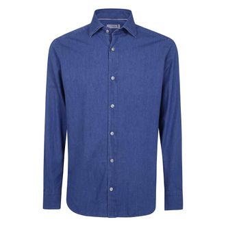 Tintoria Mattei Camisa Cl&aacute;sica - Shirts - Hombre - Azul - 2XL
