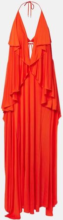 Loewe Paulas Ibiza cr&ecirc;pe jersey maxi dress