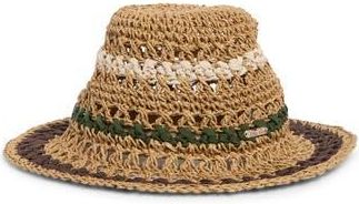 Steve Madden Carly Striped Crochet Bucket Hat in Neutral at Nordstrom Rack