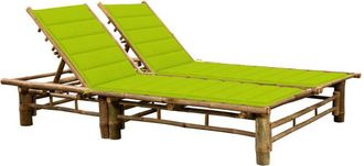 vidaXL Vidaxl - Tumbona Con Cojines Para 2 Personas Bamb&uacute;