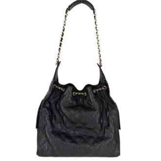 Chanel Pre-owned Matelasse Handbag - Dames - Pre-owned - Zwart - Maat: ONE Size Leer