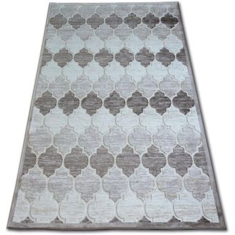 RugsX Rugsx - Alfombra Acr&iacute;lica Yazz 3766 Enrejado Tr&eacute;bol Marroqu&iacute; Beige Oscuro/marr&oacute;n Beige 200x290 Cm