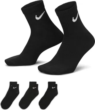 Nike Everyday Lightweight Mid Tops Sports Training Socks Unisex Black SX7677-010