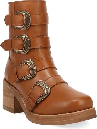 Dingo Topanga Buckle Strap Bootie in Tan at Nordstrom, Size 8.5