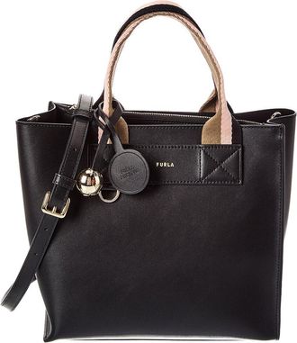 Furla Divide Leather-Trim Tote