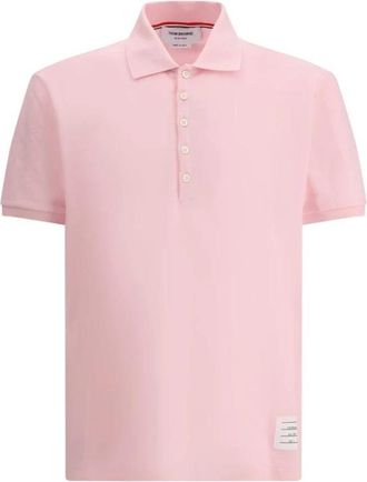 Thom Browne Klassiek Pique 4-Bar Poloshirt - Heren - Polos - Roze - S - Katoen - Tops