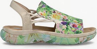 Rieker Womens Rieker 64841 Womens Ankle Strap Sandals Multi - Green - Size: 6.5
