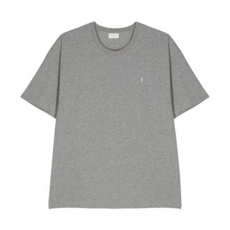 Saint Laurent T-Shirts, male, Gray, M, Saint Laurent T-shirts and Polos Grey