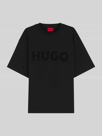 HUGO BOSS Oversized T-Shirt aus reiner Baumwolle Modell DINKEE in Black, Gr&ouml;&szlig;e XXL