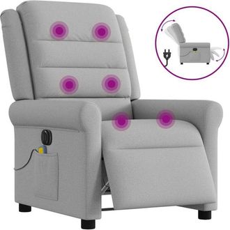 vidaXL Vidaxl - Sill&oacute;n Reclinable De Masaje El&eacute;ctrico Tela Gris Nube