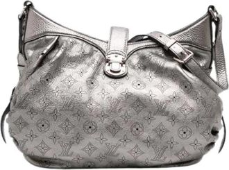 Louis Vuitton Pre-owned Monogram Mahina Crossbody Bag - Dames - Vintage Schoudertas - Grijs - ONE Size - Leer - Vintage