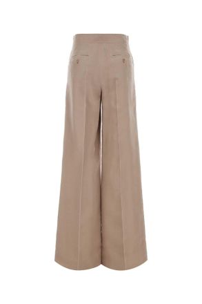 Max Mara Womens Powder Pink Organza Rasoio Pant Sabbia Exterior: Silk Pantaloni