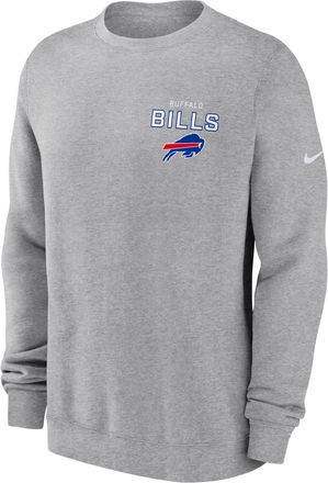 Nike Buffalo Bills Draw Block Club Nike Mens NFL Pullover Crew in Grey | NKPV06G81-KU0