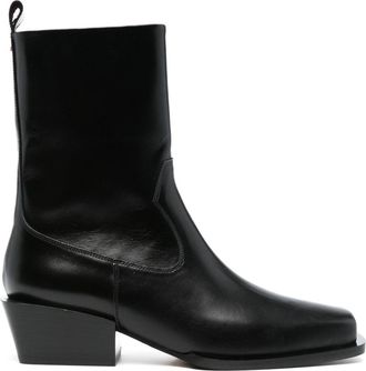 Aeyde Bill 60mm leather boots - women - Calf Leather/Calf Leather/Calf Leather/Rubber - 36 - Black