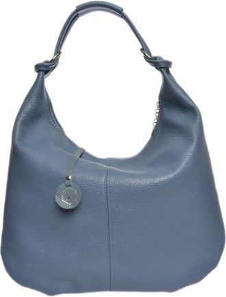 Luisa Vannini Turquoise Rundleer Tas