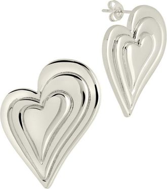 Sterling Forever Heart Earrings