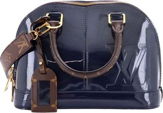 Louis Vuitton Alma Handbag Vernis With Monogram Canvas Bb (Authentic Pre- Loved)