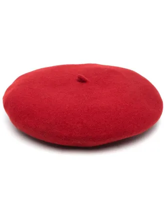 Borsalino Red Solid Beret Hat