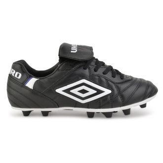 Umbro Heren Speciali Pro FG Lederen Voetbalschoenen (Zwart/Wit/Loyaal Blauw)
