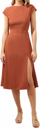 Sugarlips Everbloom Midi Dress In Rust-Brown