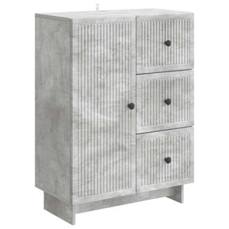 vidaXL Aparador Gris Hormig&oacute;n 66 X 34,5 X 90 Cm Madera De Ingenier&iacute;a Vidaxl