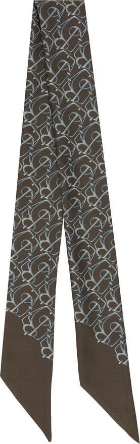 Burberry Brown Skinny B Charm Silk Scarf from $170.00 - on