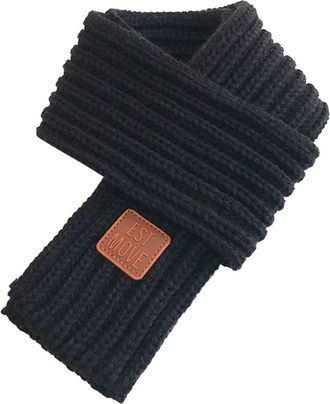 Generic Small Scarf Knitted Scarf Autumn And Winter Trend Of Womens Short Leather Label