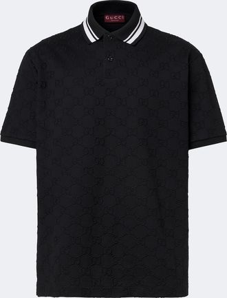 Gucci GG cotton-blend piqu&eacute; polo shirt