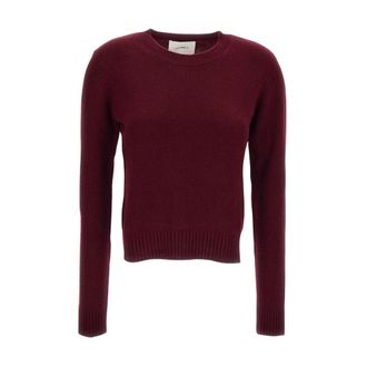 Lisa Yang Crew Neck Cashmere Jumper - female - Lisa Yang - Cashmere Knitwear - Red - XS - Knitwear