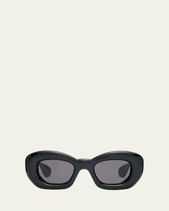Loewe Mens Inflated Acetate-Nylon Butterfly Sunglasses