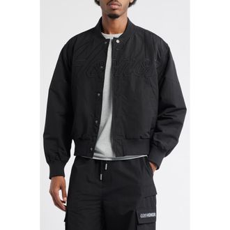 Honor The Gift Logo Embroidery Bomber Jacket in Black at Nordstrom Rack, Size Xx-Large
