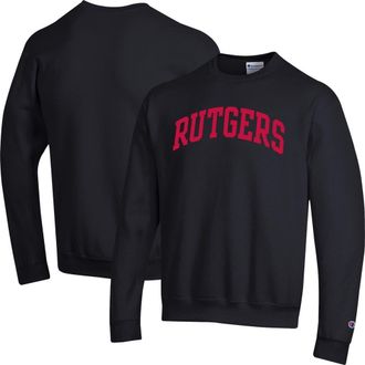 Champion Mens Champion Black Rutgers Scarlet Knights Basic Arch Fleece Pullover Sweatshirt at Nordstrom, Size Small