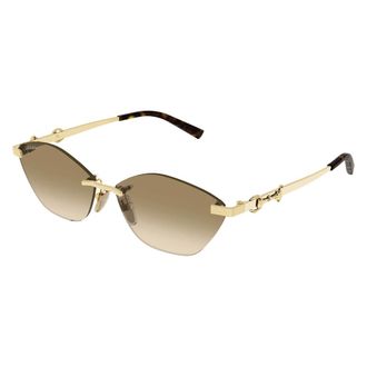 Gucci Cat-Eye Zonnebril - unisex - Accessoires - Geel - Maat: 59 MM