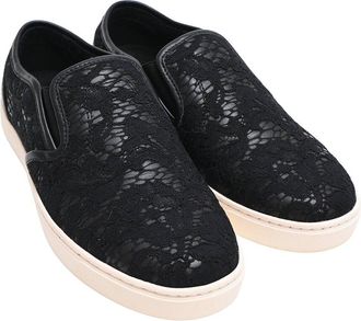 Dolce & Gabbana Womens Lace Slip-On Sneaker (Authentic Pre-Loved)