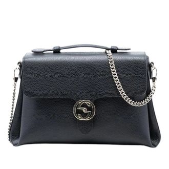 Gucci Pre-owned Cross Body Bags, female, Black, Size: ONE SIZE Pre-owned Vintage Satchel