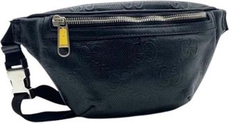 Gucci Pre-owned Vintage Leren Heuptas - Dames - Vintage Heuptassen - Zwart - ONE Size - Leer - Vintage